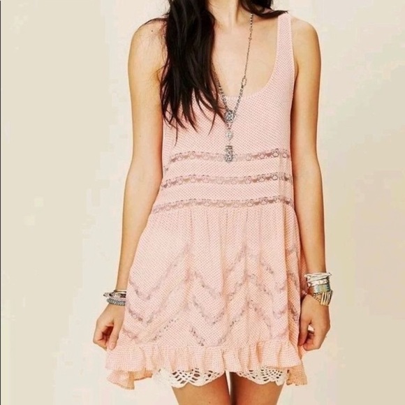 FP xDP Ballerina Princess Custom Slip Dress Rare Tie Dye Pastel Pink Free People - Picture 2 of 16